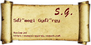 Sümegi György névjegykártya